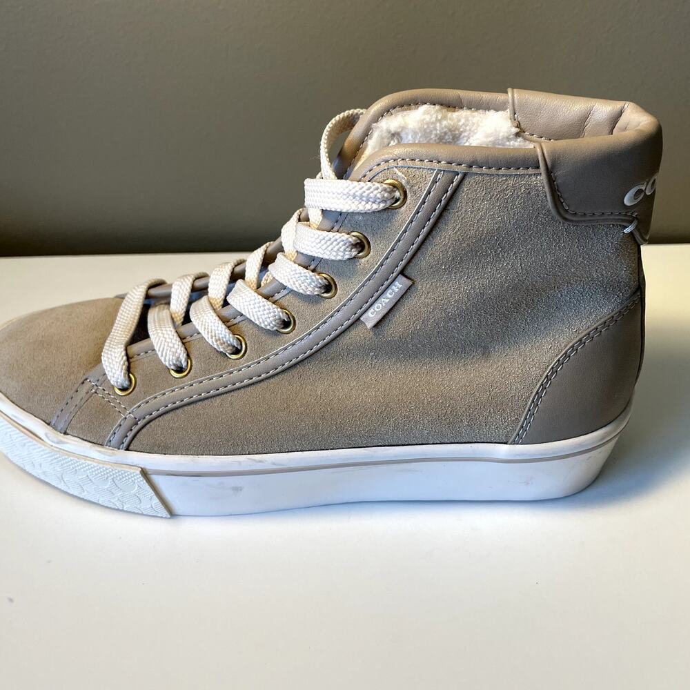 Coach Citysole Suede High Top Platform Sneaker Womens 7 - Picture 8 of 9